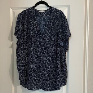 Elegant Navy Blue Women's Blouse